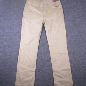 Levis 514 Jeans Mens 36x31 Beige Straight Fit Stretch Denim Light Wash Cotton
